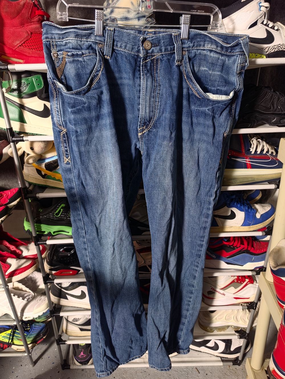 🔥 Ariat Men Low Rise Boot Size 36 / 32 Classic Men’s Blue Denim Jeans